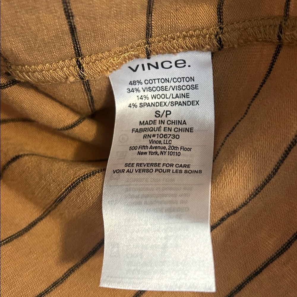 Vince Camel and Black Striped Top - Picture 3 of 4